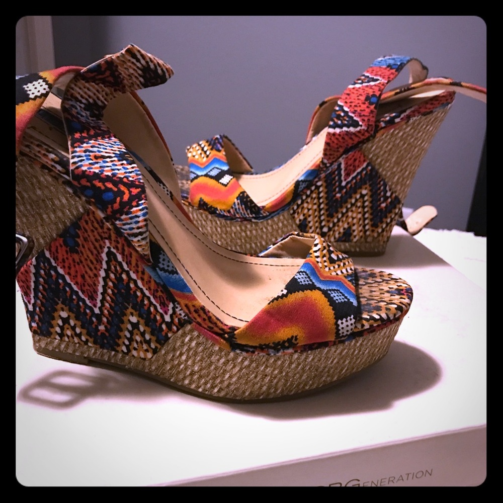 BCBG Multi Color Wedges